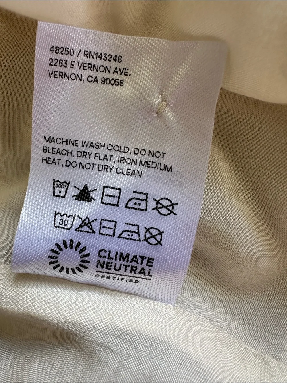 Reformation Oliva Linen Two Piece Set NWOT Oatmeal Size 0